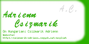 adrienn csizmarik business card